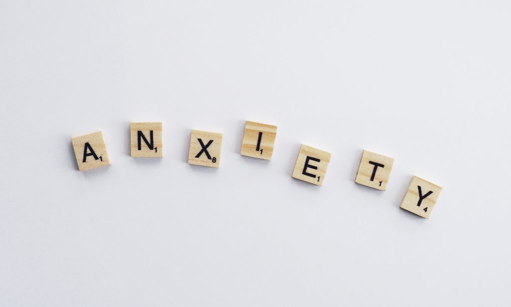 How to cope with anxiety with words anxiety in Scrabble letters